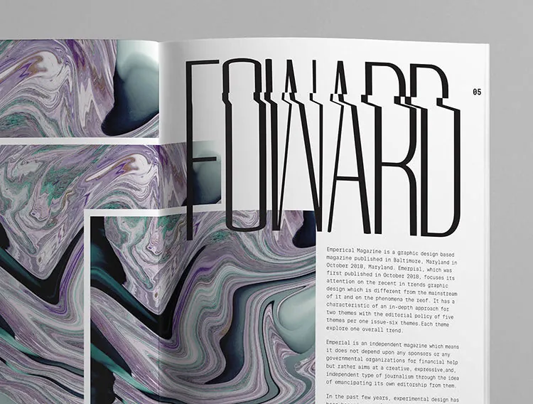 The Forward spread photographed at an angle